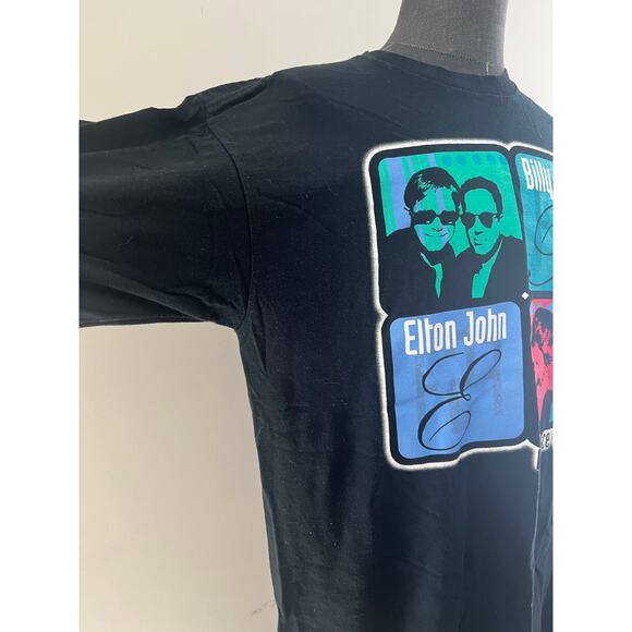 Vintage Single Stitch T-shirt Billy Joel Elton John Face to Face Tour 2001 JL - Picture 2 of 8